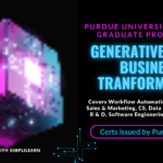 Purdue University Post-graduate (PG) Program – Generative AI for Business Transformation